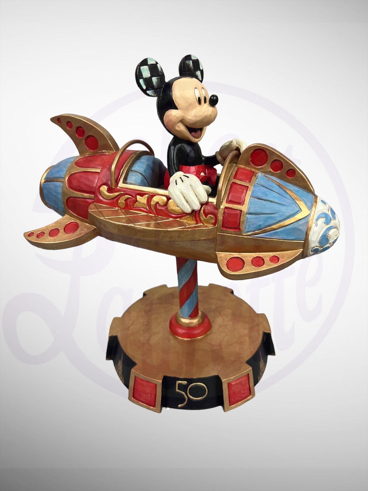 Jim Shore Disney Traditions - Mickey Astro Orbiter 50th Anniversary Figurine